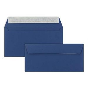 Enveloppes DIN Long &ndash; Bleu fonc&eacute; haute qualit&eacute; 110 g/m&sup2; &ndash; 220 x 110 mm &ndash; Tr&egrave;s ind&eacute;formable &ndash; et fermeture adh&eacute;sive &ndash; QUALIT&Eacute; marque : neuser couleur heureux 150 Umschl&auml;ge bleu nuit (GUSTAV NEUSER GmbH, neuf)