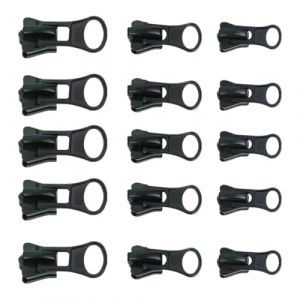 15 Pièces Curseur Fermeture Eclair Clipsable, Tirette Fermeture Eclair Universel Curseurs de Fermeture Détachable Tirette Fermeture Eclair Remplacement pour Vestes Manteaux Valises Noir (ZHANG FUDONG DE SHOP, neuf)
