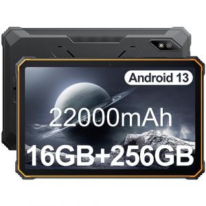 Blackview Tablette Incassable Active 8 Pro, 16Go RAM + 256Go ROM, Tablette Robuste 10 Pouces, 22000mAh Tablette Tactile Android 13, 48 MP avec ArcSoft Caméra, Double SIM 4G/5G WiFi/NFC/GPS/OTG/IP69K (BRIEDEDay777, neuf)