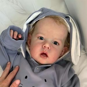 kgniess me Poupée Reborn Réaliste 22 Pouces Poupee Reborn Bebe Garçon Silicone Reborn Baby Ressemble à Un Vrai Bébé Enfant Jouet Cadeau et Convient Aux de 3 Ans et Plus (dzxuan, neuf)