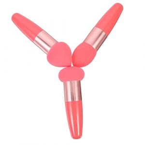 VALICLUD 3 Pièces Lot Éponges Maquillage Portables Forme de Cœur Pinceaux Cosmétiques pour Fond de Teint Correcteur Blush Haute Précision Matériaux Premium et Design Ergonomique (MOUBACK, neuf)