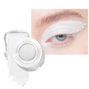 LOPHE Fard Yeux Longue Tenue Blanc- Haute Pigmentation Résistant à l'Eau, Fard à PaupièRes MéTallique - Effet Pailleté Brillant Anti-Tâches - Vegan - Cruelty Free - 5g (Botoo, neuf)