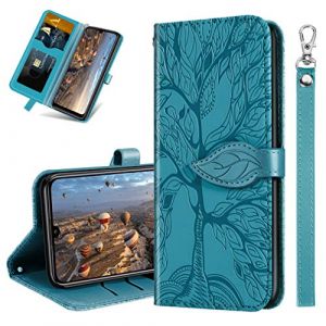 MRSTER Coque pour Samsung Galaxy Note 20 Rabat &Eacute;tui, Samsung Note 20 Protection Housse en Cuir PU, Coques Portefeuille pour Samsung Galaxy Note 20 4G/ 5G. RX2 Tree Blue (MRSTER, neuf)
