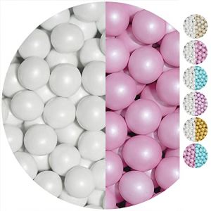 EinsSein 0,7kg Crispy chocolat Dragees perles mariage Mix grand blanc-rose perle -ca.1,8 cm perles- drag&eacute;es bapt&ecirc;me communion amandes feter et recevoir f&ecirc;ter de fete couleur pas cher aux bombe tag (Shopingeneur, neuf)