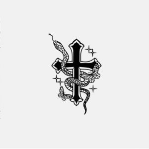 Autocollants De Tatouage À Base De Plantes Serpent Et Croix, 3 Pièces, Semi-Permanent, Imperméable, Longue Durée, Jus De Tatouage (PEKNUX, neuf)