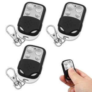 3 Pièces Telecommande Universelle Porte Garage,433MHZ Telecommande Portail Universelle,pour Porte de Garage et Voiture,Boîtier Noir (Seefey_Shop, neuf)
