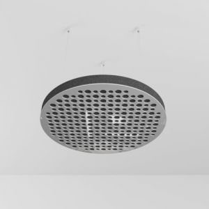 Lot de 2 panneaux acoustiques mont&eacute;s au plafond avec kit de montage | Panneaux insonorisants et diffusants | R&eacute;duction d'&eacute;cho | Traitement acoustique | Couleur : (Plastique blanc brillant, CIRCLES) (ATB-SOUND, neuf)