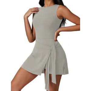 XDSP Robe de Tennis pour Femme Robe Courte d&eacute;contract&eacute;e sans Manches Robe Athl&eacute;tique &Eacute;t&eacute; Robe de Golf Workout (QianLinStr, neuf)