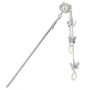 Épingle À Cheveux Mariée Coiffure Cheveux Cheveux De Cheveux Cheveux Cheveux Perle Long Tassel Pommes à cheveux en épingle à cheveux rétro Épingle À Cheveux Mariage(Silver) (钟祥市微琼维商贸有限公司, neuf)