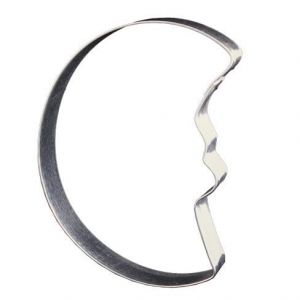 Lares Emporte-pi&egrave;ce en forme de lune g&eacute;ante - En fer blanc - Pour biscuits, biscuits, pain d'&eacute;pices - Dimensions : 19 cm - Fabriqu&eacute; en Allemagne (Kaladia FR, neuf)