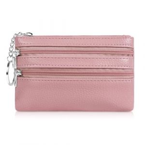 Aucuu Petit Porte-Monnaie Cuir Femme, Mini Porte Monnaie Cuir Mini Petit Portefeuille avec Porte-cl&eacute;s et 3*Compartiments, Mini Coin Purse Wallet pour Femme Homme Enfant Fille Garcon (Aucuu&reg;-EU, neuf)