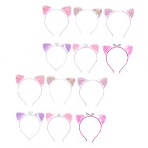 FOMIYES 12 Pièces Bandeau Couronne Des Sables Mouvants Écouteurs Chat Mangeoire Cloches Automatique Velu Loup Bandeau Pour Enfants Bandeau De Mascarade Bandeau Pour Filles Plastique (Family&Personal, neuf)