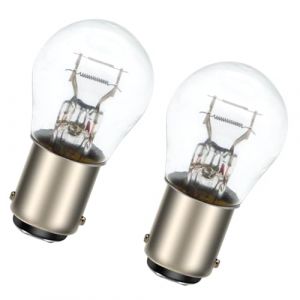 SOFOC-BA15D 21W/5W Camping-Car Bateau Remorque Plafonnier Ampoule Combinée Feu de Position/Freins 12V Blanc Chaud Double Contact 2Pcs (Sofoc-EU, neuf)