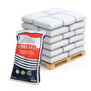 POOLSEL&reg; Sel Marin pour Piscine 12 x 25 kg &ndash; Sel de Haute Puret&eacute; pour &Eacute;lectrolyse au Sel &ndash; Cristaux 1&ndash;2 mm Tr&egrave;s Solubles &ndash; Traitement de l&rsquo;Eau de Piscine sans Agents Nocifs (H&ouml;fer Chemie GmbH, neuf)
