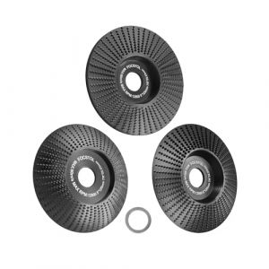 FOCSTOL Disques Bois Meuleuse - 3 pièces 125mm Meuleuse à Bois pour Meuleuse d'angle avec Arbre 22,23/15,875mm pour Bois Meuler Façonnage Polissage Sculpture (FOCSTOL TOOLS, neuf)