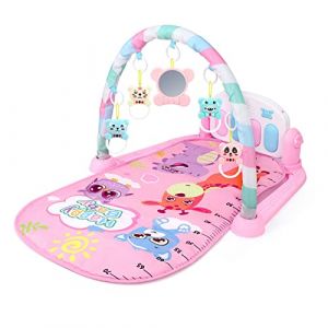 Tapis de Jeu pour Bébé, Tapis Musical et Piano pour Bébé, Tapis d Eveil avec musical et lumières pour bébé, Pliable Musical Piano Jouer Tapis de Gymnastique avec Arches (Surakey, neuf)