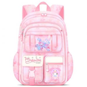 Tanou Cartable Fille Primaire, Sac a Dos Ecole L&eacute;ger pour les Filles 7 &agrave; 11 ans, Sac &agrave; Dos Enfant de Style R&eacute;frig&eacute;rateur pour l'&Eacute;cole Voyage, 22 Litres, Rose (Tanou Bagages, neuf)