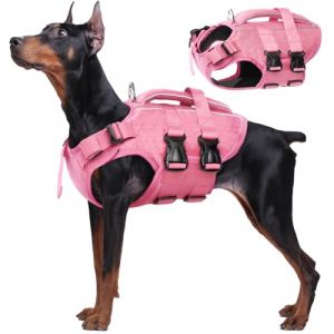 Kuoser Gilet de sauvetage XXL pour chiens de petite, moyenne et grande taille, veste haute visibilité réglable avec poignée de sauvetage, gilet de flottaison Ripstop pour animal domestique, chiot et (Kuoser_Official, neuf)