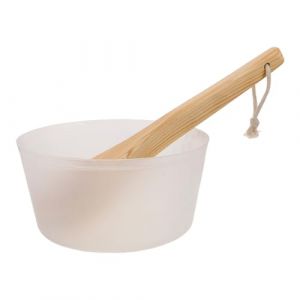 Ipetboom Doublure en Plastique 4l pour Seau de Sauna en Bois Louche en Bois, Rev&ecirc;tement Int&eacute;rieur Hygi&eacute;nique pour Bain de Pieds, Accessoire Spa Solide et Facile &agrave; Nettoyer, pour Sauna (Cowan Micro, neuf)