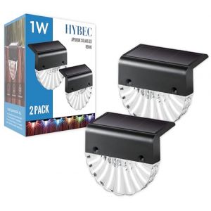 HYBEC - Lot de 2 &eacute;clairages solaires d'escalier d'ext&eacute;rieur &agrave; LED pour marches d'escalier, lampes solaires pour l'ext&eacute;rieur (CLAR ILUMINACI&Oacute;N, neuf)