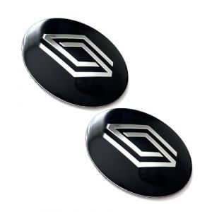 2 autocollants 56 mm 60 mm 65 mm adapt&eacute;s pour les voitures Renault Style. Pour le tuning de voiture, cache-moyeux, couvercles de protection, etc. Autocollants avec embl&egrave;me. (56 mm) (PRS-M, neuf)