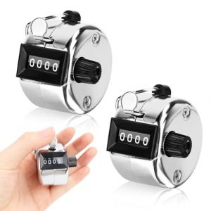 Byffoer Compteur Manuel en Métal,Compteur à cliquer 4 Chiffres Compte Personne Manuel,Compteur de Comptage Compteur à Main Mécanique pour Sport Golf Compteur Manuel mécanique (jinnuodianzi, neuf)