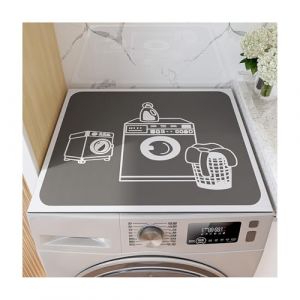 Housse de Protection, Housse Machine a Laver 60 x 60 cm, Protection Contre la Poussière, Tapis Machine a Laver Antidérapante, Coussin Universel pour Machine à Laver (Modèle noir cinq éléments) (STLKJ-EU, neuf)