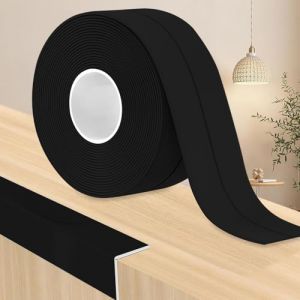 YushengTai Plinthe Adhesive,Noir 12 M Plinthe Souple Autoadh&eacute;sive 30 x 30 mm, Corniere pvc Convient pour la Cuisine et la Salle de Bain (Noir) (YUSHENGTAI, neuf)