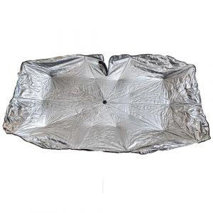 Pare-soleil pour auto, pare-brise, intérieur, parasol auto, SUV, camion, design breveté (140 x 79 cm pour voiture moyenne/grande) (A2ZWORLD-FR, neuf)