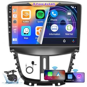 【8Cœurs 4G+64G】 Hikity Autoradio Android 15 pour Peugeot 207 2006-2015 Carplay sans Fil Android Auto 9'' Poste Radio avec SWC GPS Bluetooth WiFi RDS DSP 3 Écran Partagé Caméra de Recul (wenheyou, neuf)