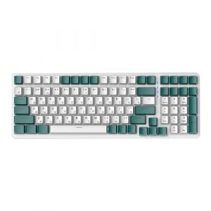 Mumuve Clavier de jeu m&eacute;canique russe vert avec 100 touches pour ordinateur de jeu K3 Clavier de jeu m&eacute;canique russe Type-C Clavier russe Lumineux Ordinateur portable (YingJieGS, neuf)