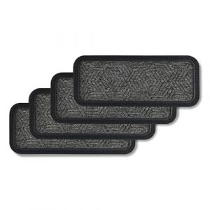 Astra Paillasson extérieur et intérieur - Lot de 4 25 x 60 cm Motif Gris - Paillasson antidérapant - Tapis Anti-salissures résistant - Paillasson extérieur pour marches (Carpido, neuf)