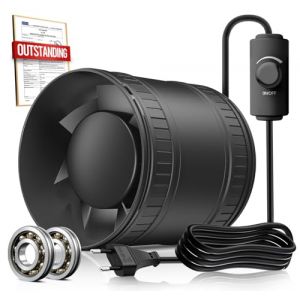 BUMSOU Extracteur d'Air 100 mm à Vitesse Réglable, Compact Ventilateur Silencieux et Puissant, Aérateur d Air avec Protection Contre la Surchauffe, VMC Salle de Bain Cave Garage Tente (YuMiStore, neuf)