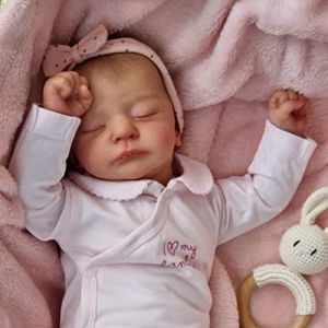 MAIHAO 50cm bébé Reborn Fille Silicone poupée Garcon Vrai Poupon realiste Reborn Baby Dolls Pas Cher Enfant Toddlers Yeux Fermés Dormir (XUANXUAN521, neuf)