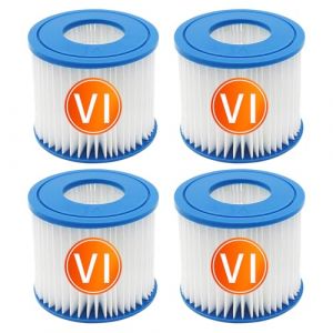 YanBan 4pcs Filtres de Cartouche de Spa pour Best-Way, Cartouche de Filtre de Rechange Taille VI Compatible avec Lay-Z-Spa, Miami, Vegas, Palm Springs, Paris Monaco (YanBan, neuf)