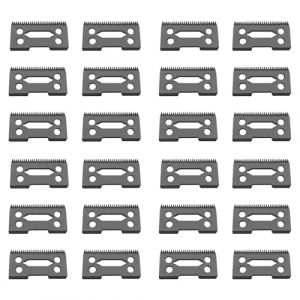 Wzxksoac 24 PièCes Lame en CéRamique Lame de Rechange en CéRamique, 28 Dents en CéRamique Tondeuse Lame de Rechange Cutter 2 Trous Tondeuse, Noir (liuyingyu, neuf)