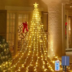 Acxilexy Guirlande Lumineuse Sapin de No&euml;l Avec Etoile, 2M*9 Branche 198 LEDs Guirlande Lumineuse Arbre No&euml;l avec 8 Modes d'Eclairage, T&eacute;l&eacute;commande, Etanche USB Guirlande Lumineuse de No&euml;l (Acxilexy, neuf)