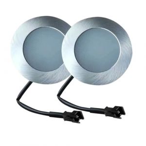 eufeifeiegds Spot LED encastr&eacute; 2 pi&egrave;ces, trou de 40 mm, 1,5 W, 12 V CC, &eacute;clairage cuisine, sous-meuble, lampe sol(White 6000K,SM CONNECTOR_NO) (zhanchifeixiang, neuf)