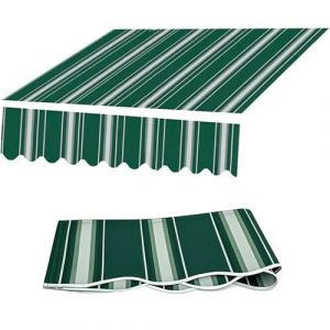 YHDMDQ Tissu De Remplacement for Auvent De Balcon, Tissu De Rechange for Auvent De Terrasse R&eacute;tractable 3x2m 4x3m 5x3m 6x3m Toile De Remplacement pour Store Banne(Green,3.5x2m/12x6.5ft) (DaTouRrZi, neuf)