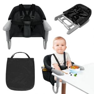 Froadp Si&egrave;ge de table pliable pour b&eacute;b&eacute; avec sac de rangement et languettes de fixation s&eacute;curis&eacute;es pour tout-petit, si&egrave;ge b&eacute;b&eacute;, chaise haute avec barres de fixation r&eacute;glables pour la maison, les (CHIC Shop, neuf)