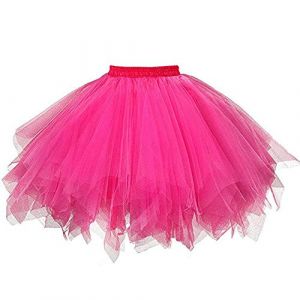 Jupe Grande Taille Femme Tulle, Jupe Sexy Taille Elastique-Jupes Tulle Classique Paillette Courte de La Mode Swing Princesse Carnaval Jupes Couleur Bonbon Déguisement de Danse Bal Jupes (LOSSLO(Livraison 5-14 jours), neuf)