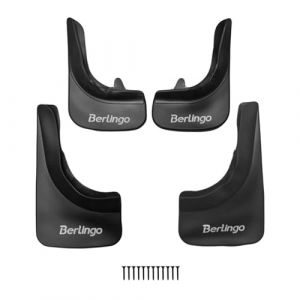 accessorypart Compatible avec Citroen Berlingo 1996 Jeu de Bavettes Garde-boue Avant et Arrière de Voiture 4 Pcs Noir (accessorypart, neuf)