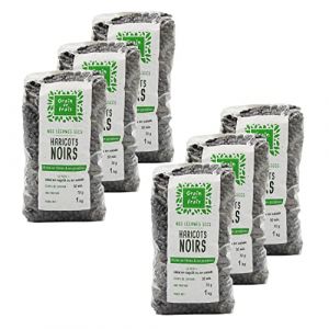 Lot 6x Haricots noirs - Sachet 1kg (Toilinux, neuf)