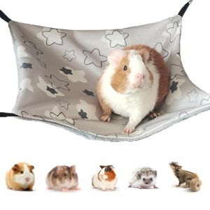 Wekuw Maison Cochon d'Inde, 34x34cm Coussin de Refroidissement pour Lapin Couche Chinchilla Furet Hamac pour Cage de Petit Animal de Compagnie, pour Chinchilla, H&eacute;risson, Cobayes (Vert) (Gris B) (ZHELYAZKO TRANS STORE, neuf)