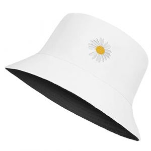 Tuopuda Bob Homme Femme Chapeau de Soleil en Coton Anti-UV Chapeau de Pêcheur Casquettes Visières Outdoor Bucket Hat Été Pliable pour Voyage Plage Jardinier Randonnée Camping, F (GHF-Direct, neuf)