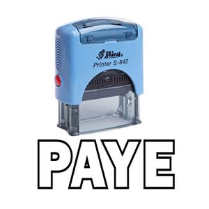 Stamp PAYE auto-encrage caoutchouc Bureau Brillant personnalisée Stamp Papeterie (Vintageandyou, neuf)