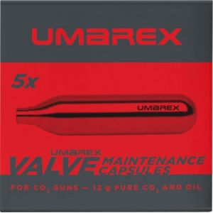 Umarex Capsules d'entretien CO2, lot de 5 x 12 g, id&eacute;al pour carabine &agrave; air comprim&eacute;, accessoires pour armes &agrave; air comprim&eacute; (microgames, neuf)
