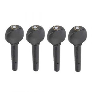 Bnineteenteam 4 Pcs Violon Pegs, Cordes de Violon Axe Cheville Accord Accessoires Accessoires ébène en Bois Massif pour 1/2 1/4 1/8 Violon(pour 1/4 Violon) (Tenyse, neuf)