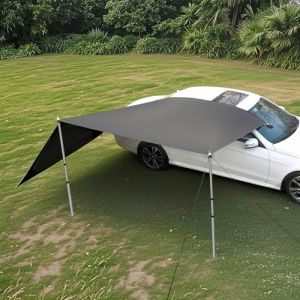 Dulepax Auvent de Voiture Universel Oxford 420D Auvent Fourgon Anti UV Store Banne Camping Car Tente Toit Voiture auvent pour SUV/Van/Fourgon Trafic/Caravane (DULERUF OUTDOOR, neuf)