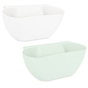 Navaris 2X Coupelle Collecte D&eacute;chets Cuisine - Bac Poubelle Collecteur 3,8L pour Plan de Travail - R&eacute;cipient &agrave; Accrocher 28 x 13,5 x 11 cm (SX-Commerce, neuf)